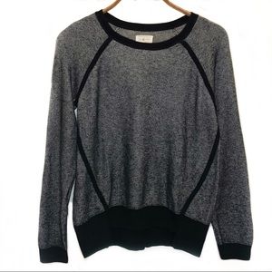 LOU & GREY black & white sweatshirt top
